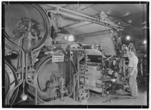 Königstein. Papierfabrik. alte Papiermaschine