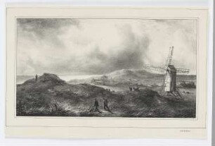 Dünenlandschaft mit Mühle, aus: "Marine-Sammlung"