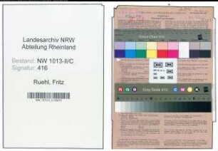 Entnazifizierung Fritz Ruehl , geb. 23.02.1871 (Gastwirt)