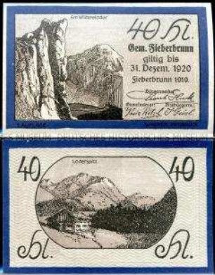 Fieberbrunn, Tirol 40 Heller