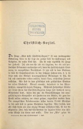Was heißt christlich-sozial? : gesammelte Aufsätze, 1
