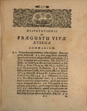 Dissertatio Theologica De Praegustu Vitae Aeternae, Qua Vera Sententia Declaratur, Ea Vero Qvam Georgius Keithus, Ex Quakeris Unus, Propugnat, Refutatur