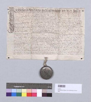 Sebastian Dietrich, Rektor des Jesuitenkollegs St. Paul, genehmigt dem Hans Baur, Hofwirt zu Rottenburg, den Kauf des dem Paulus Schwendtner verliehen Erbrechts (s. Urk. 1875) auf einem Marktlehen zu Rottenburg. S: Jesuitenkolleg St. Paul in Regensburg