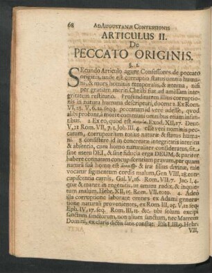 Articulus II. De Peccato Originis.