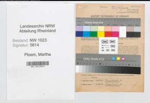 Entnazifizierung Martha Ploem , geb. 25.10.1910 (Lehrerin)