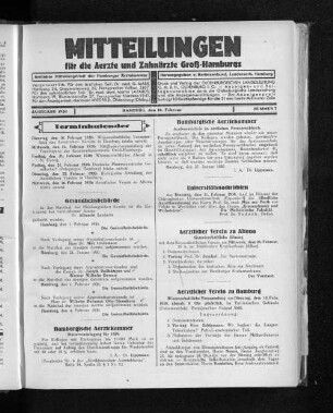Jahrgang 1930, Hamburg, den 16. Februar, Nummer 7