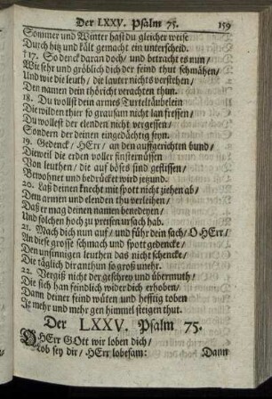 Der LXXV. Psalm 75. - Der LXXXVIII. Psalm 88.