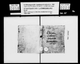 Zinsbuch über Lillstadt, Lustbronn und Stuppach