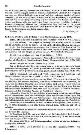 50-53, La Scuola Positiva nella Dottrina e nella Giurisprudenza penale 1907