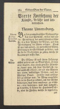Vierte Fortsetzung der Künste [...]. Neunte Unterredung.