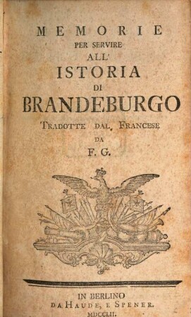 Memorie Per Servire All' Istoria Di Brandeburgo, [2]