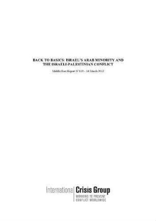 Back to basics : Israel's Arab minority and the Israeli-Palestinian conflict
