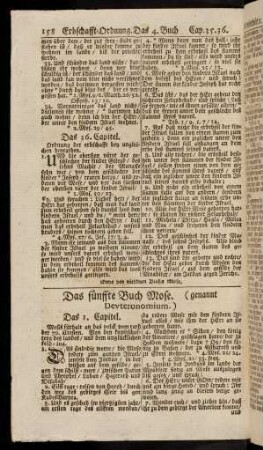 158-194, Das fünffte Buch Mose. (genannt Devteronomium.)