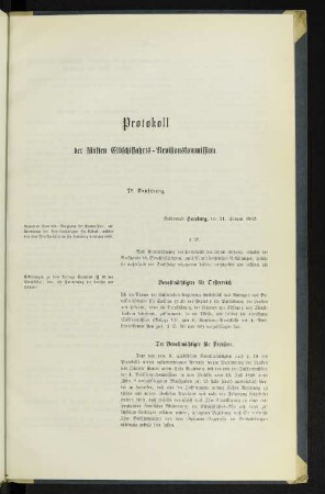 Protokoll der fünften Elbschiffahrts-Revisionskommision. 7ᵗᵉ Konferenz.