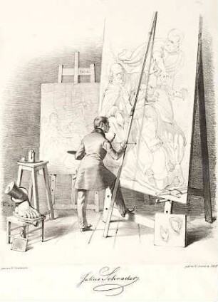 Julius Schrader in seinem Atelier
