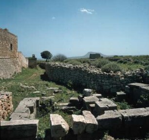 Kreta, Aptera. Demeter-Tempel. Sockel des antiken Demeter-Tempels