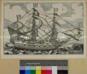 Maonen-Galeere, türkisches Kriegsschiff mit mehreren Decks (Illustration Nr. 2 aus einem unbekannten Buch)