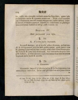 114-118, Sectio IV. §. 70. - §. 74.