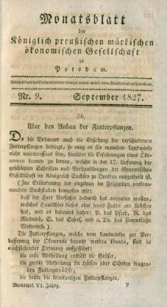 Nr. 9. September 1827.