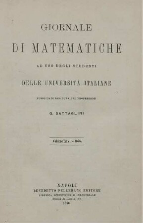 14: Giornale di matematiche