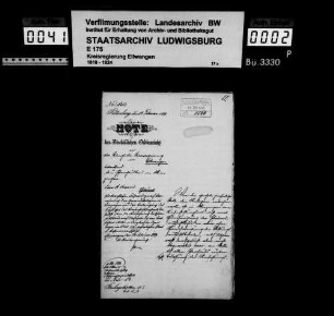 Schuldenwesen der Pfarrgemeinde Winzingen