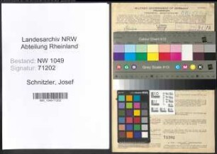 Entnazifizierung Josef Schnitzler , geb. 10.10.1905 (Landwirt)