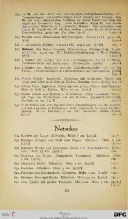 Netsukes (Nr. 834-861)