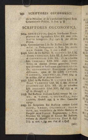 490-508, Scriptores Oeconomici - Disputationes Philosophicae