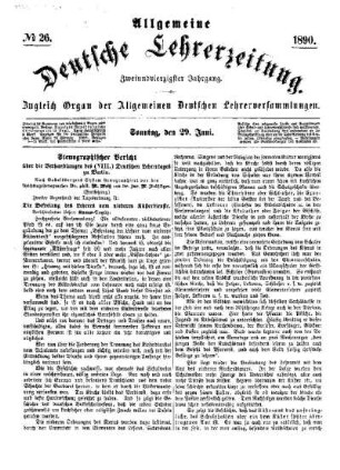 Stenographischer Bericht über die Verhandlungen des (VIII.) deutschen Lehrertages zu Berlin (Fortsetzung)