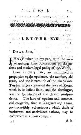 Observations on the ancient laws and constitution of Wales.