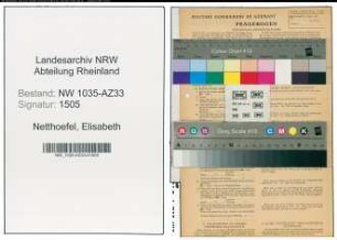 Entnazifizierung Elisabeth Netthoefel , geb. 06.12.1922 (Kontoristin)