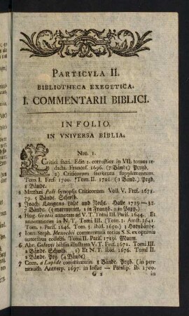 99-184, I. Commentarii Biblici