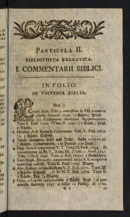 99-184, I. Commentarii Biblici