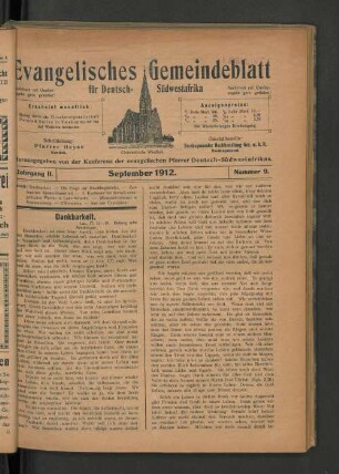 Jahrgang II. September 1912. Nummer 9.