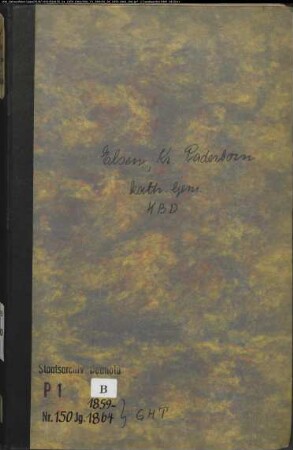 Kirchenbuchduplikat der katholischen Gemeinde Elsen, Kreis Paderborn (GHT 1859-1864). (Gemeinde: Katholische Gemeinde Elsen)