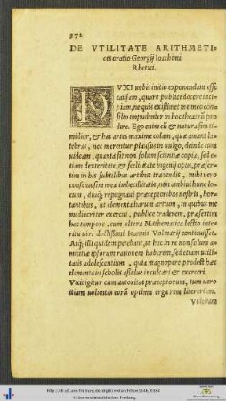 De Utilitate Arithmetices oratio