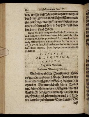 Titulus V. De Legitima.