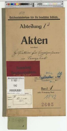 Hilfsaktion für Einzelpersonen im Saargebiet