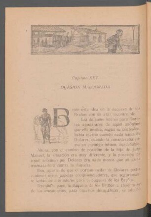 Capítulo XXV - Ocasión malograda