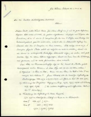 A. Brueckner an G. Karo