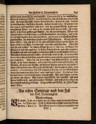 693-699, Vorbereitung, Evangelium, Eingang