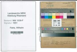 Entnazifizierung Wilhelm Fiehe , geb. 31.05.1900 (Stadtbote)