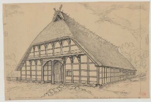 Sielhorst bei Rahden: Hof Kolkhorst. Haupthaus (Giebelansicht)