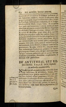 636-638, De Antithesi, Seu Rejectione Falsae Doctinae