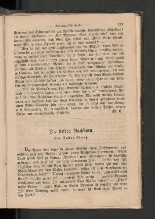 Die beiden Nachbarn.