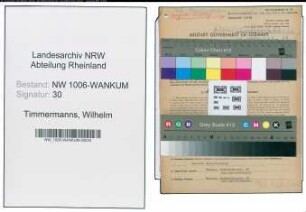 Entnazifizierung Wilhelm Timmermanns , geb. 06.07.1895 (Landwirt)