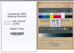 Entnazifizierung Franz Baaken, geb. 27.09.1897 (Stadtoberinspektor)