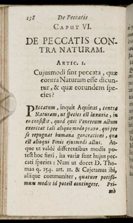 Caput VI. De Peccatis Contra Naturam.