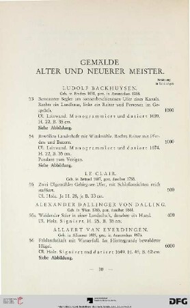 Gemälde Alter und Neuerer Meister (Nr. 53-78)