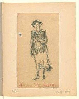 Frau mit Buch, stehend